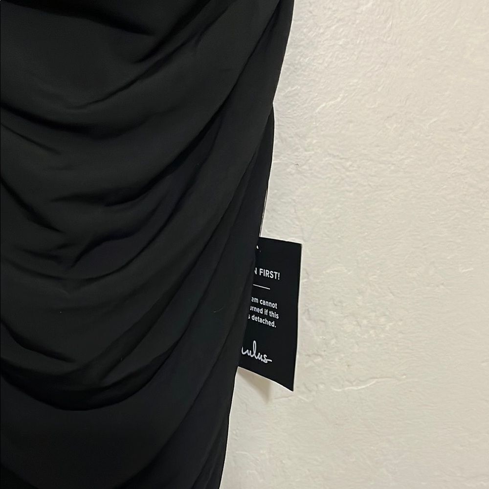 Lulus Total Appeal Black Ruched One Shoulder Bodycon Dress Contemporary Event - Picture 7 of 15